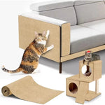 Cat Climbing Mat Wear Resistant Scratch shown with cats climbing on furniture and scratching at the mat.