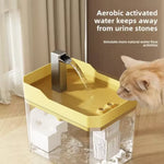 Cat Water Fountain with flowing fresh water