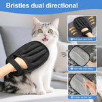 Pet Hair Removal Glove used on a dog during grooming