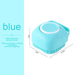Pet Silicone Bath Foaming silicone bristles close-up